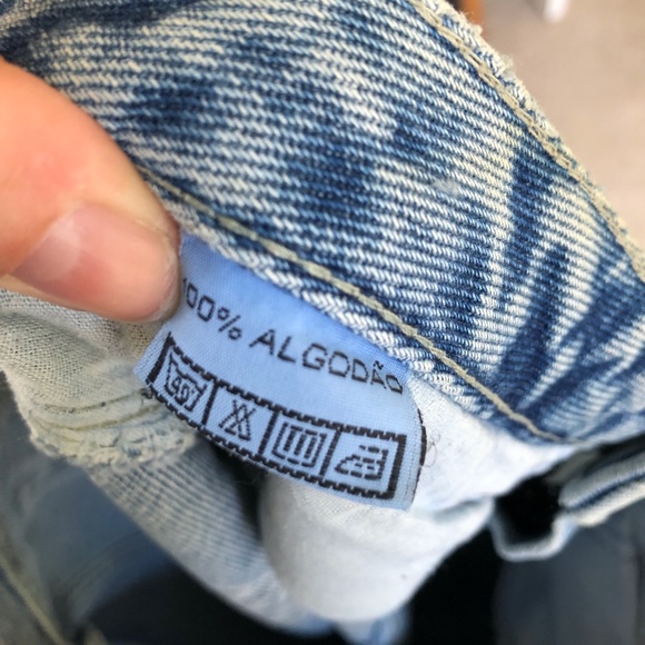 Vintage Evidence Metal Embellished Distressed High Waist Cutoff Denim Skirt W 30 - Picture 6 of 6